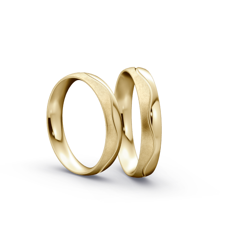 Miniaturbild: Trauringe TL1270 - Gelbgold (Poliert / Fliesmatt) | Eheringe aus Gold