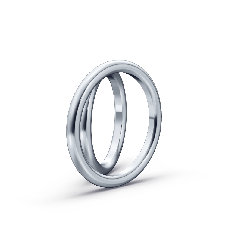 Miniaturbild: Trauringe TL7892 - Platin (Poliert) mit 1 Brillant