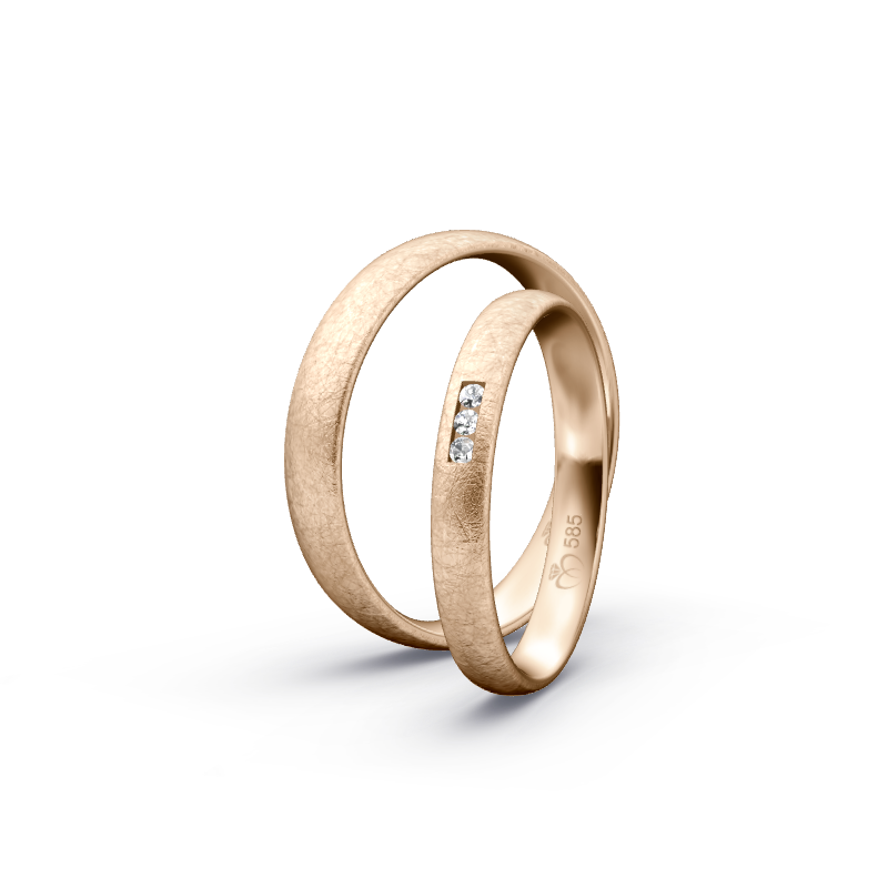 Miniaturbild: Trauringe TL1525 - Roségold (Eismatt) | Eheringe aus Gold
