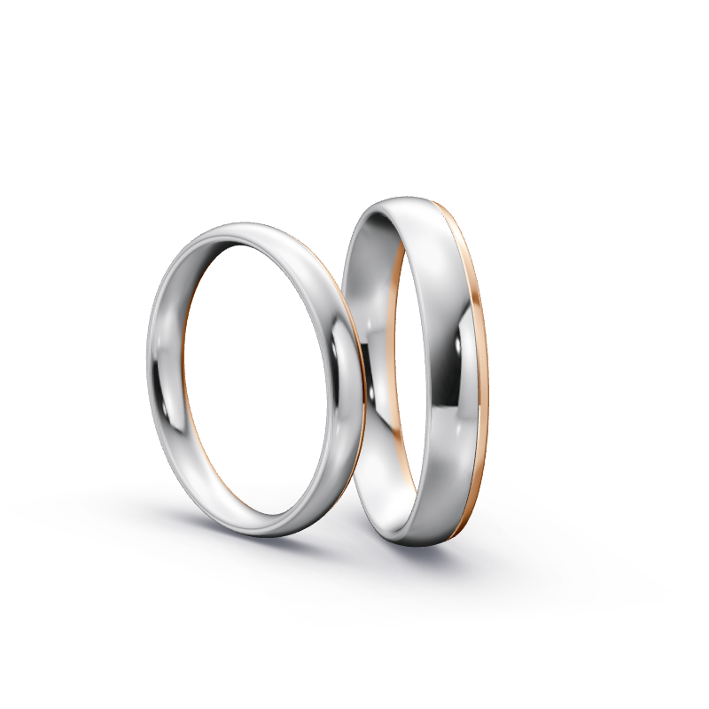 Miniaturbild: Trauringe TL2298 - Rotgold/Weißgold