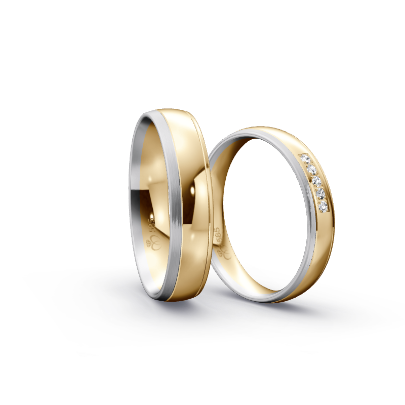 Miniaturbild: Trauringe TL4920 - Gelbgold/Weißgold