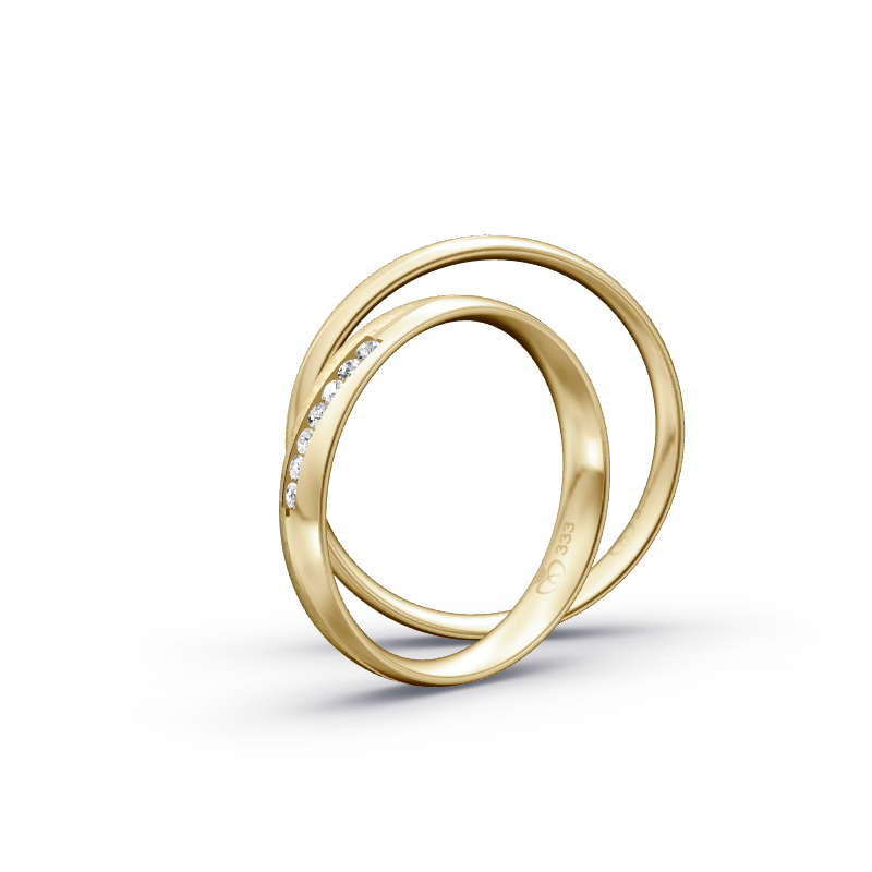 Miniaturbild: Trauringe TL5799 - Gelbgold (Eismatt / poliert) | Eheringe aus Gold