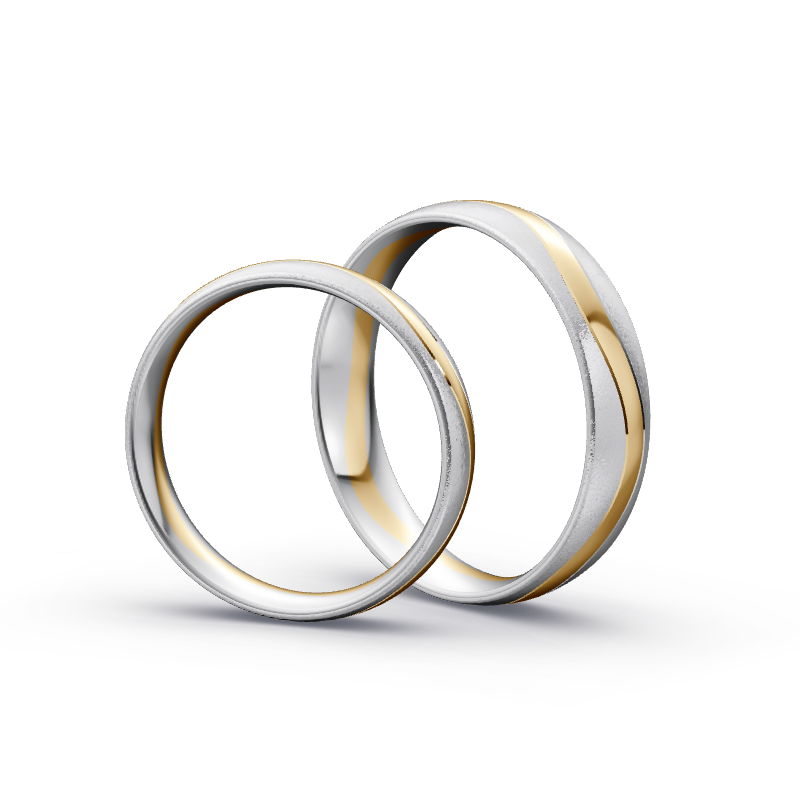 Miniaturbild: Trauringe TL3678 - Gelbgold/Weißgold