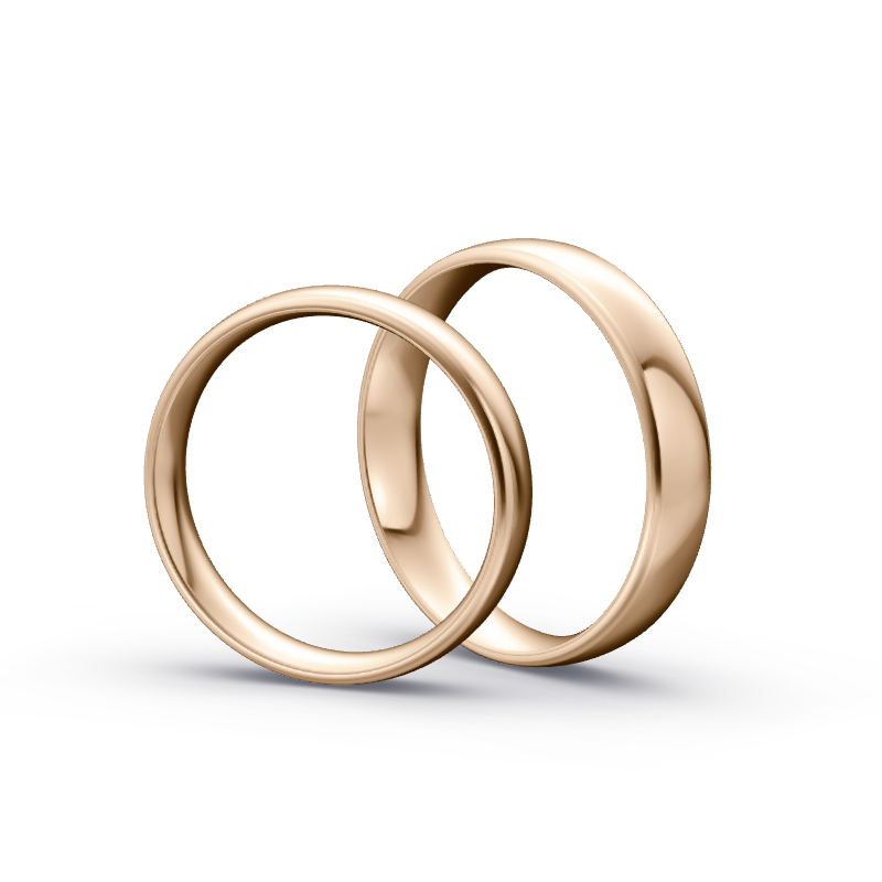Miniaturbild: Trauringe TL3541 - Roségold (Poliert) | Eheringe aus Gold