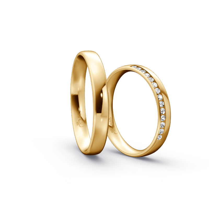 Miniaturbild: Trauringe TL6878 - Sattgelb-Gold
