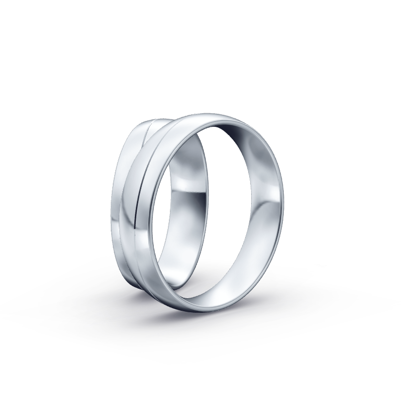 Miniaturbild: Trauringe TL8688 - Platin (Poliert / Poliert) mit 1 Brillant