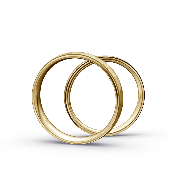 Miniaturbild: Trauringe TL2106 - Gelbgold (Poliert / Fels) | Eheringe aus Gold