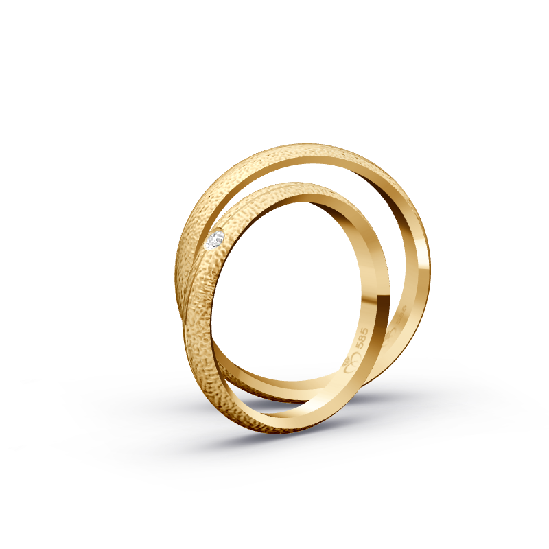 Miniaturbild: Trauringe TL8129 - Sattgelb-Gold