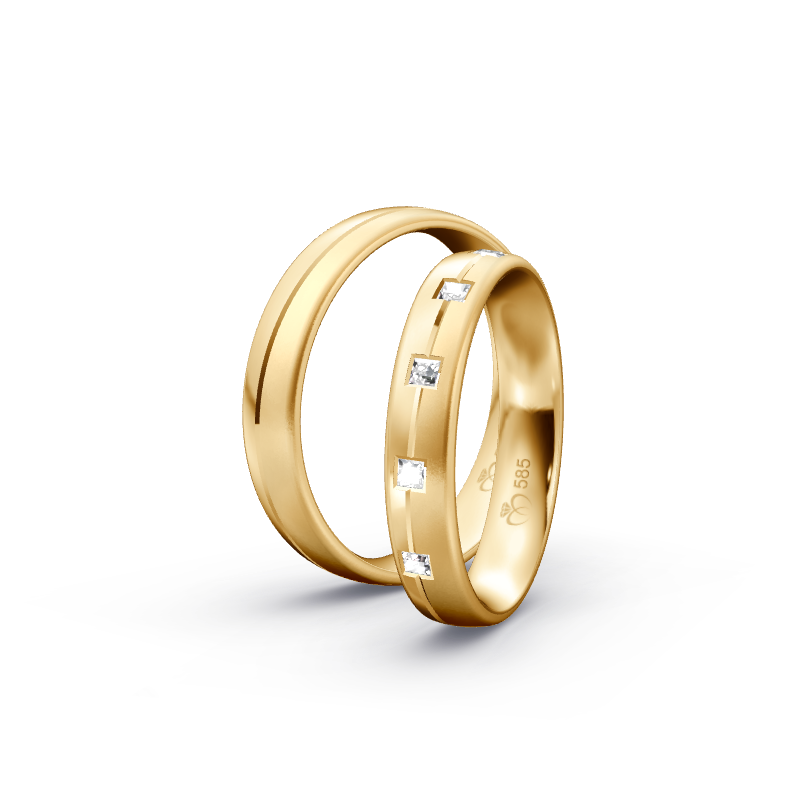 Miniaturbild: Trauringe TL8548 - Sattgelb-Gold