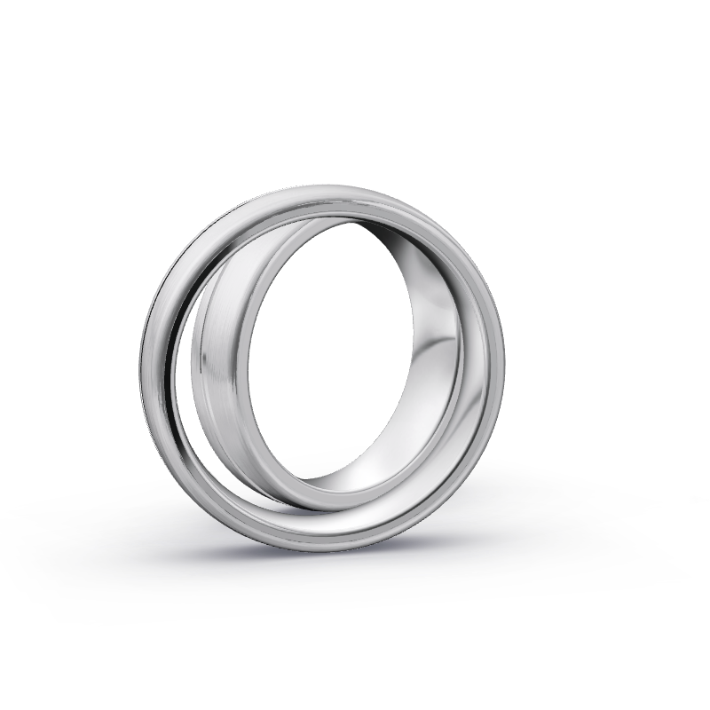 Miniaturbild: Trauringe TL4107 - Weißgold (Strichmatt) | Eheringe aus Gold