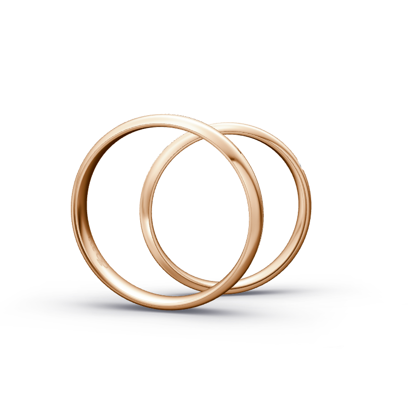 Miniaturbild: Trauringe TL8351 - Rotgold (Poliert) | Eheringe aus Gold