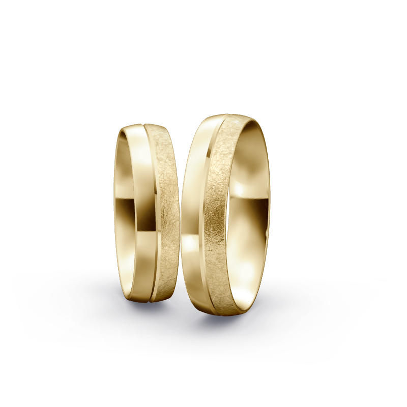 Miniaturbild: Trauringe TL8397 - Gelbgold (Eismatt / poliert) | Eheringe aus Gold