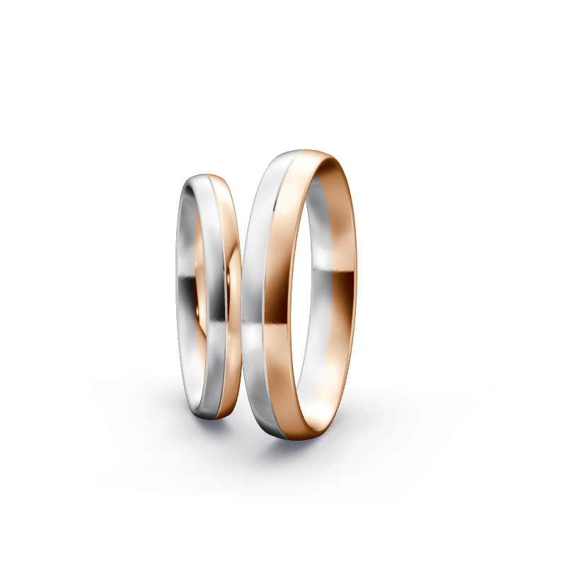 Miniaturbild: Trauringe TL2589 - Rotgold/Weißgold