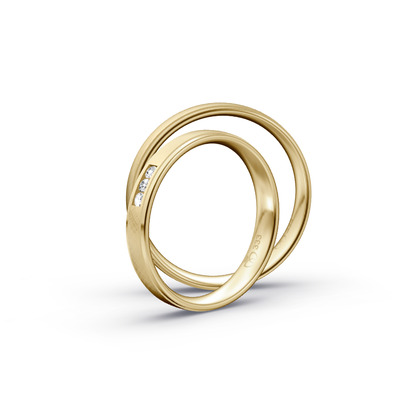 Miniaturbild: Trauringe TL8261 - Gelbgold (Kreuzmatt) | Eheringe aus Gold