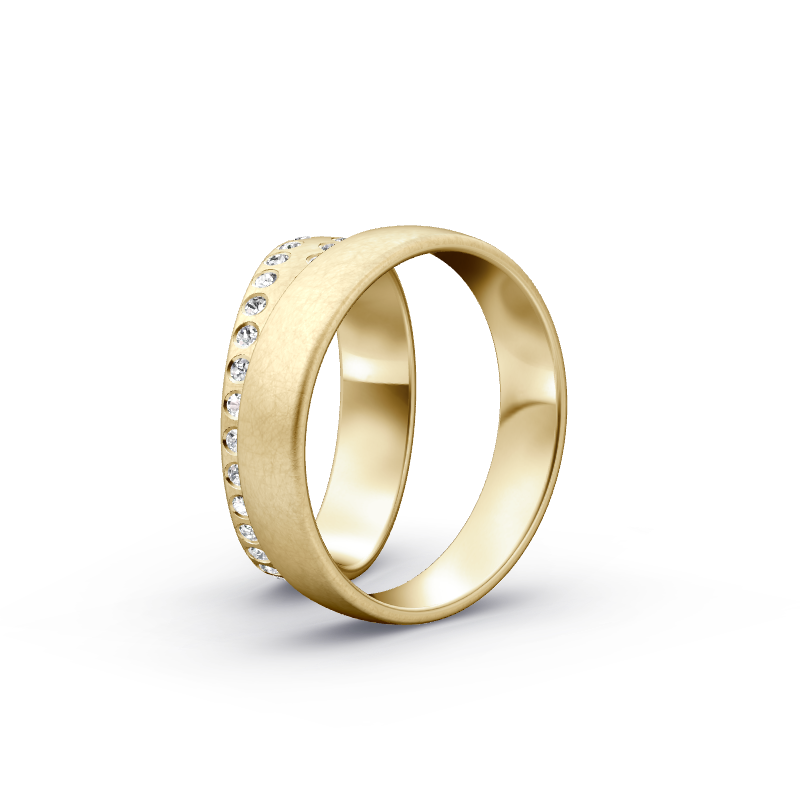 Miniaturbild: Trauringe TL5036 - Gelbgold (Fliesmatt) | Eheringe aus Gold