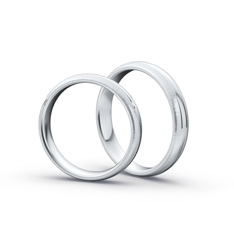 Miniaturbild: Ringpaar TL9039 - Silber