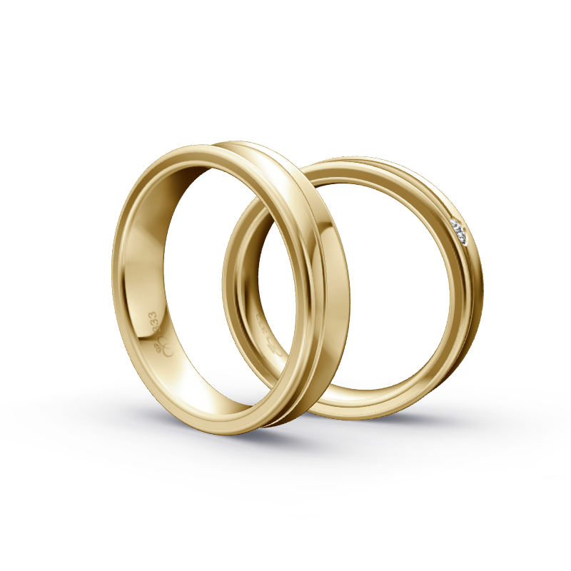 Miniaturbild: Trauringe TL6048 - Gelbgold (Poliert) | Eheringe aus Gold