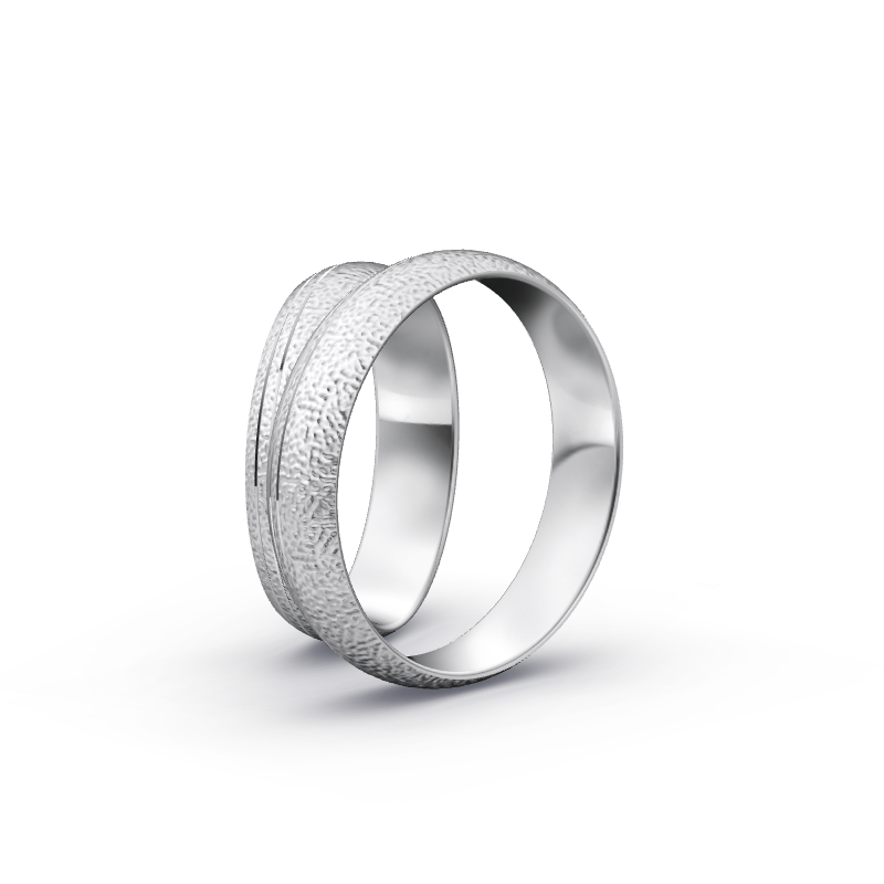 Miniaturbild: Trauringe TL9643 - Weißgold (Frost) | Eheringe aus Gold