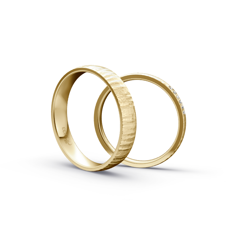 Miniaturbild: Trauringe TL3454 - Gelbgold (Relief) | Eheringe aus Gold