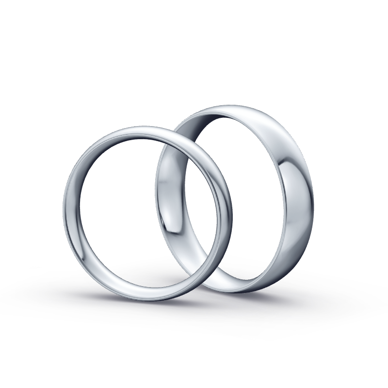Miniaturbild: Trauringe TL9089 - Platin (Poliert) mit Brillanten