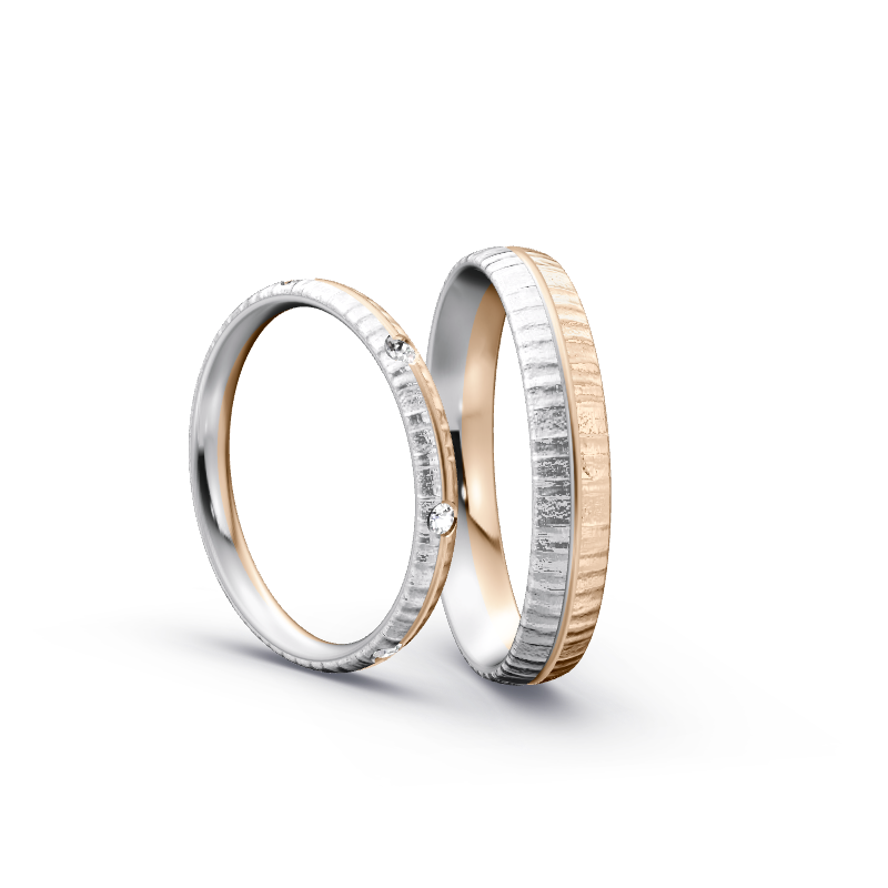 Miniaturbild: Trauringe TL2995 - Roségold/Weißgold