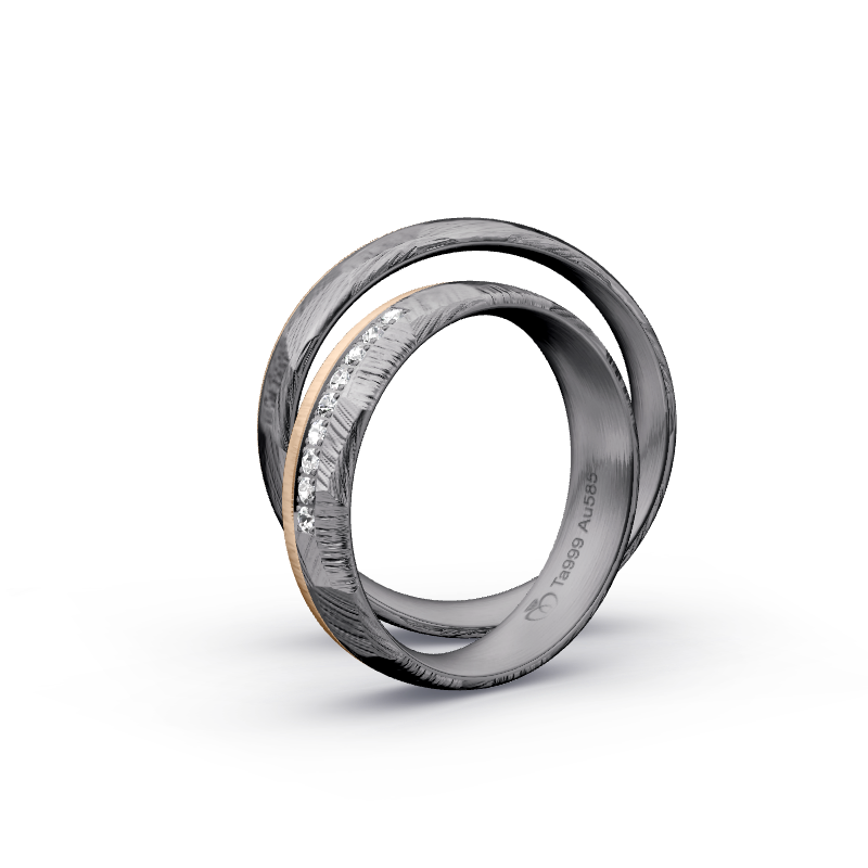Miniaturbild: Trauringe TL8601 - Tantal/Roségold