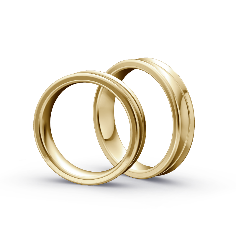 Miniaturbild: Trauringe TL6048 - Gelbgold (Poliert) | Eheringe aus Gold