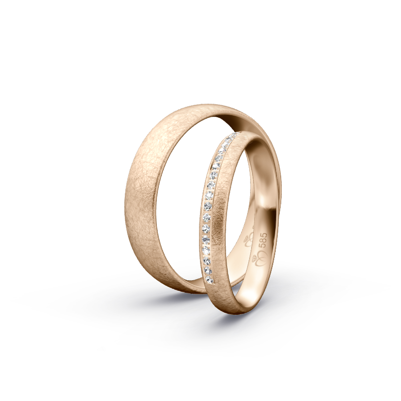 Miniaturbild: Trauringe TL3179 - Roségold (Eismatt) | Eheringe aus Gold