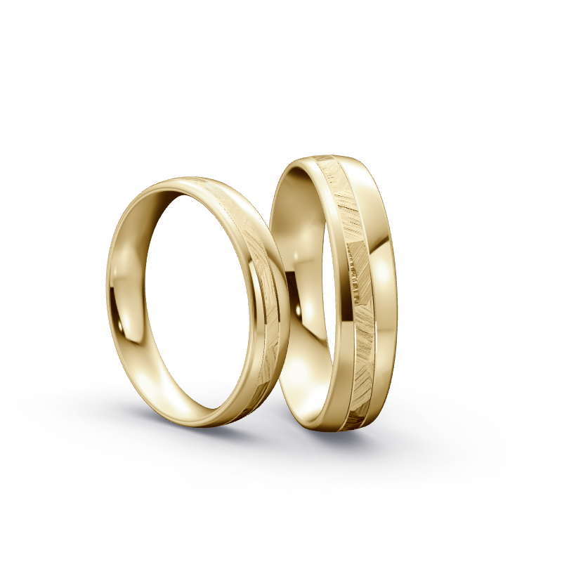 Miniaturbild: Trauringe TL4284 - Gelbgold (Fels / poliert) | Eheringe aus Gold