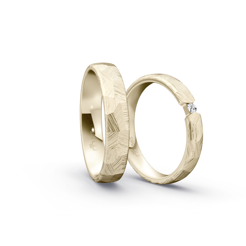 Miniaturbild: Trauringe TL9891 - Chamois (Altweißgold)