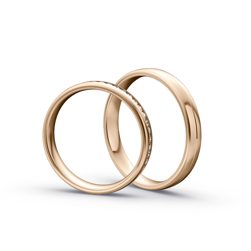 Miniaturbild: Trauringe TL9969 - Roségold (Poliert) | Eheringe aus Gold