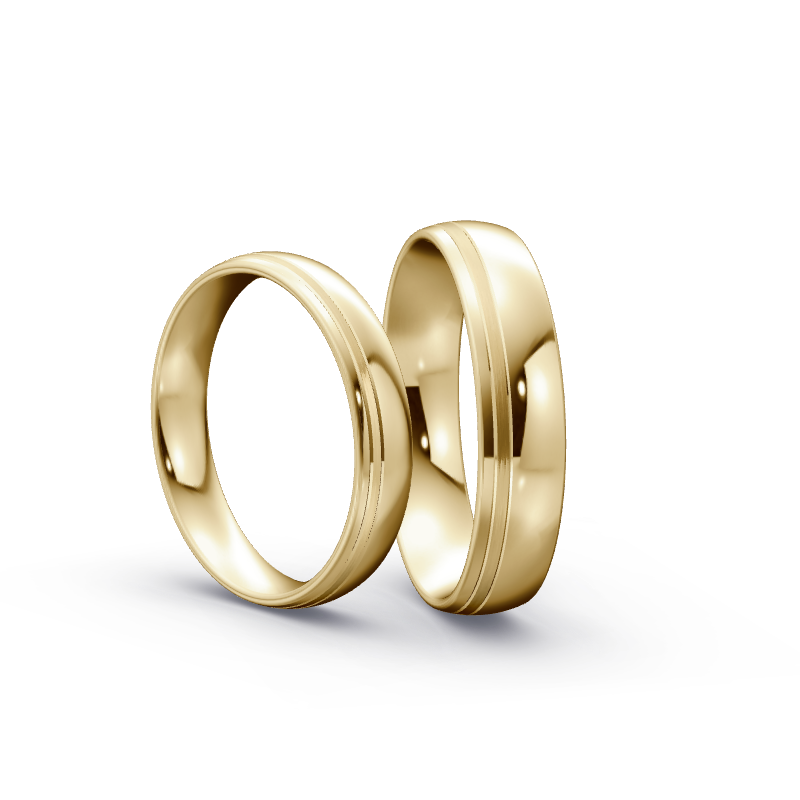 Miniaturbild: Trauringe TL9361 - Gelbgold (Poliert / Strichmatt) | Eheringe aus Gold