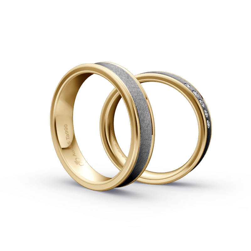 Miniaturbild: Trauringe TL1453 - Tantal/Gelbgold