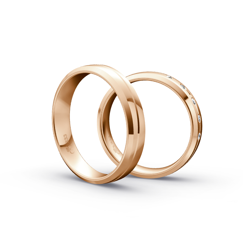 Miniaturbild: Trauringe TL8443 - Rotgold (Poliert) | Eheringe aus Gold