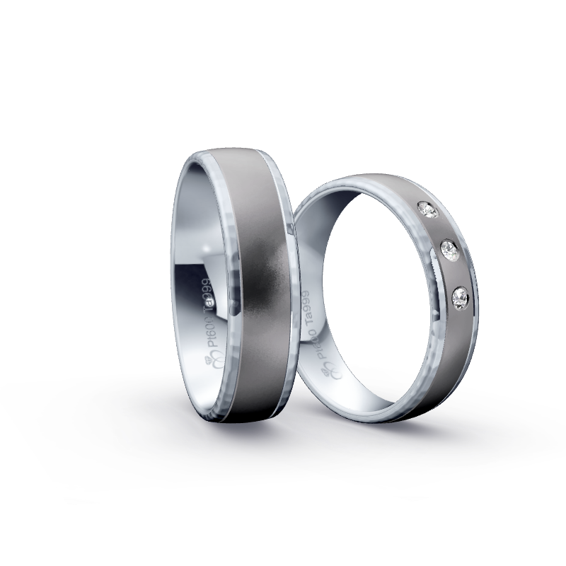 Miniaturbild: Trauringe TL4918 - Tantal/Platin