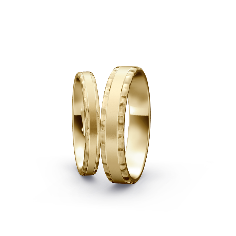 Miniaturbild: Trauringe TL6962 - Gelbgold (Kies / Sandmatt fein) | Eheringe aus Gold