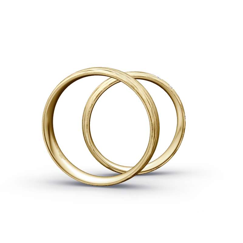 Miniaturbild: Trauringe TL6477 - Gelbgold (Wasserfall) | Eheringe aus Gold
