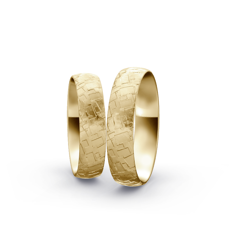 Miniaturbild: Trauringe TL9159 - Gelbgold (Geflecht Fliesmatt) | Eheringe aus Gold
