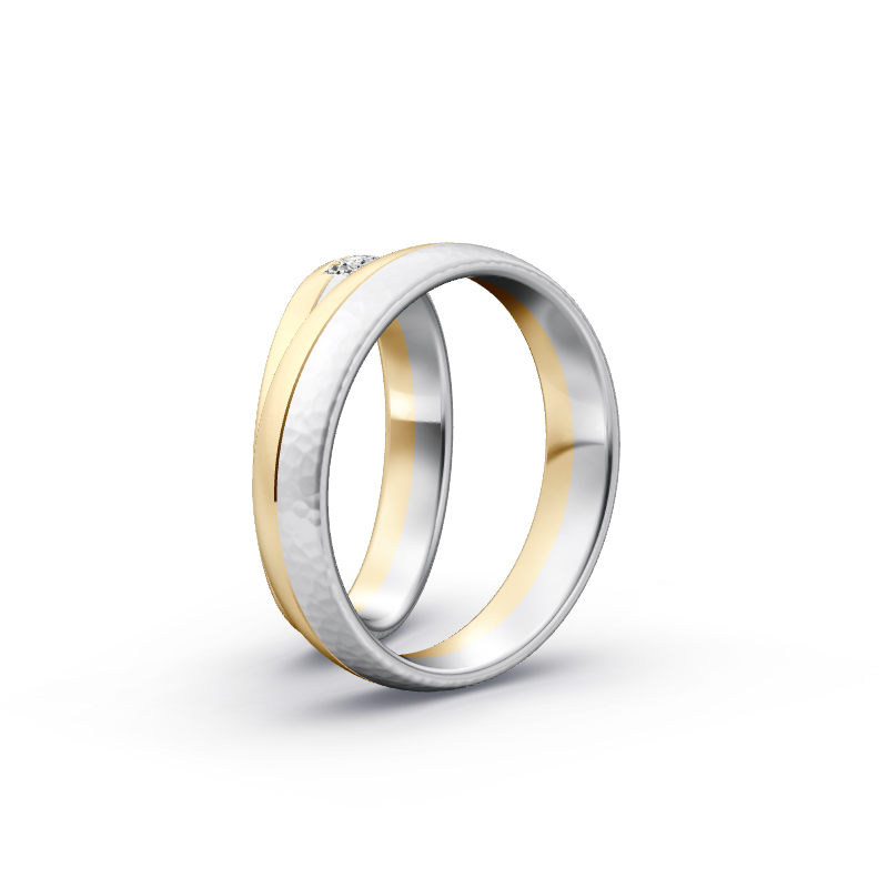Miniaturbild: Trauringe TL4706 - Gelbgold/Weißgold