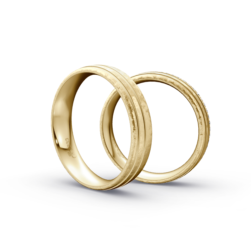 Miniaturbild: Trauringe TL4571 - Gelbgold (Spezialeismatt) | Eheringe aus Gold