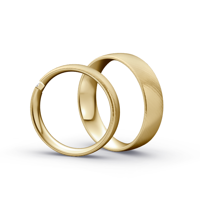 Miniaturbild: Trauringe TL7405 - Gelbgold (Schrägmatt) | Eheringe aus Gold