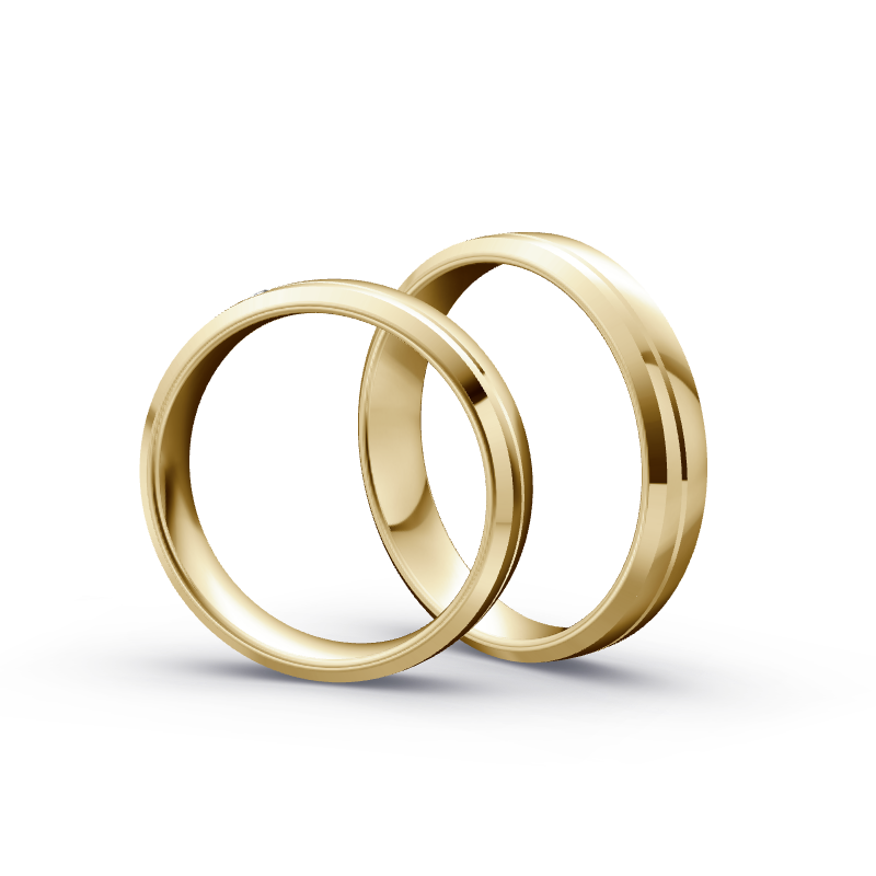 Miniaturbild: Trauringe TL8443 - Gelbgold (Poliert) | Eheringe aus Gold