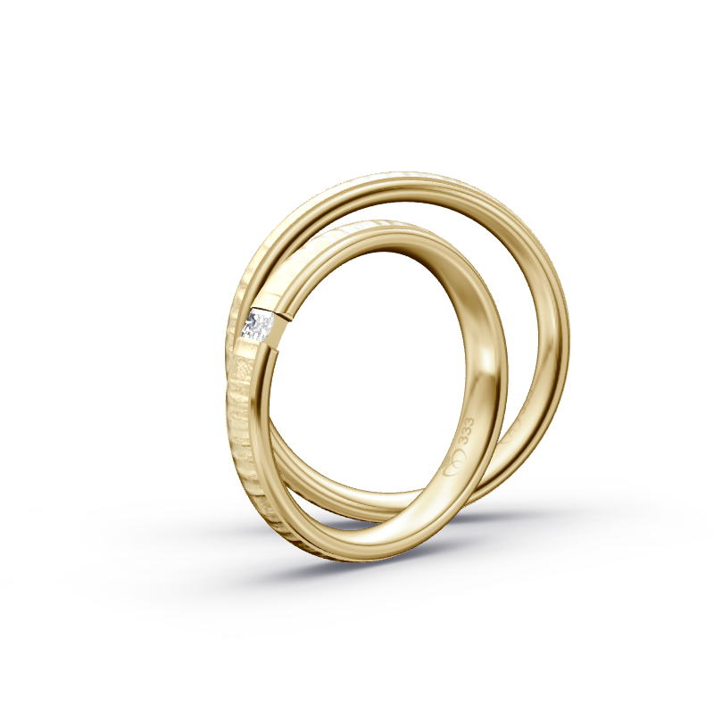 Miniaturbild: Trauringe TL1115 - Gelbgold (Relief) | Eheringe aus Gold