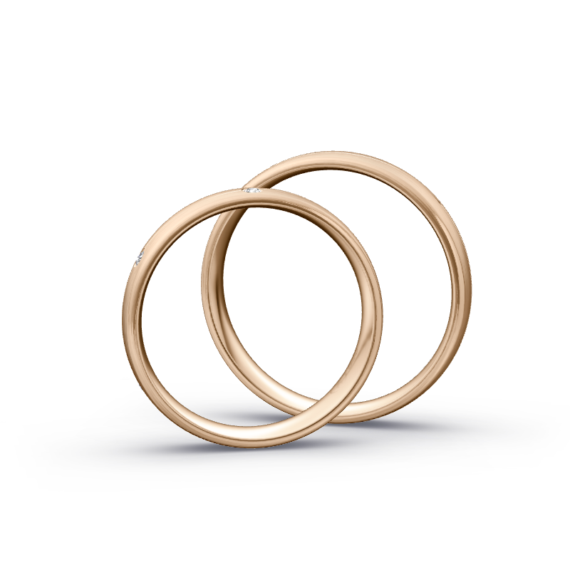 Miniaturbild: Trauringe TL1605 - Roségold (Strichmatt) | Eheringe aus Gold