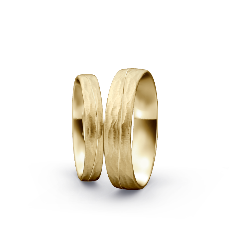 Miniaturbild: Trauringe TL9656 - Gelbgold (Relief längs) | Eheringe aus Gold