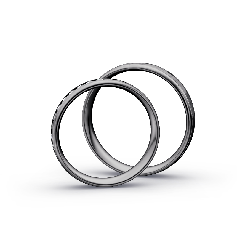 Miniaturbild: Trauringe TL7584 - Tantal (Poliert / Fels) | 999er Tantal Ring