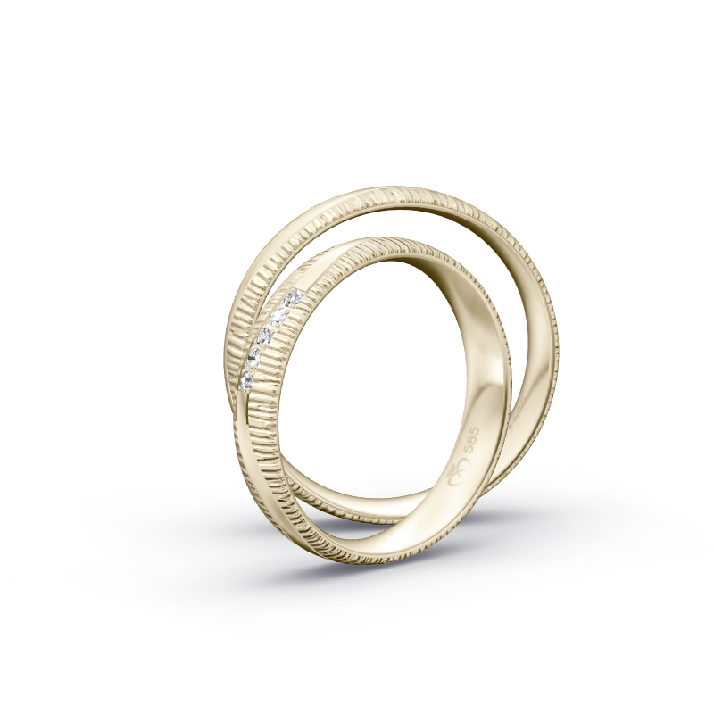 Miniaturbild: Trauringe TL3341 - Chamois (Altweißgold)