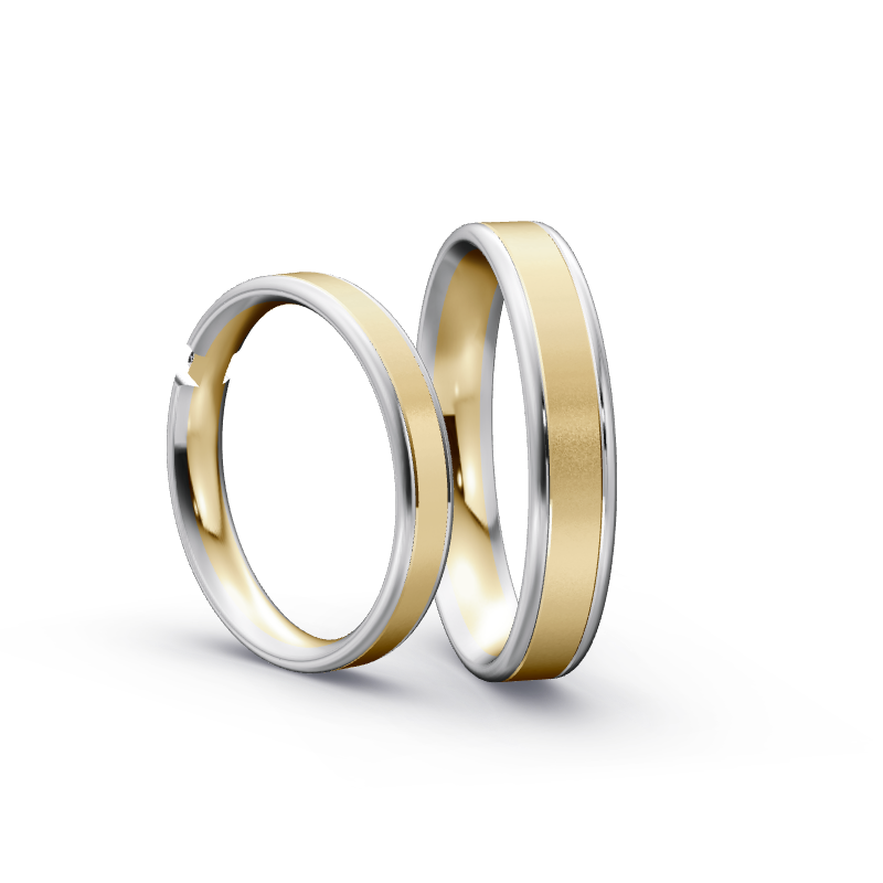 Miniaturbild: Trauringe TL2645 - Gelbgold/Weißgold