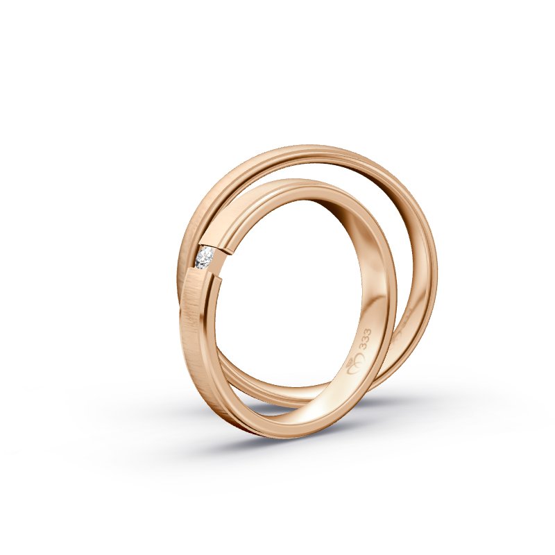 Miniaturbild: Trauringe TL9705 - Rotgold (Quermatt) | Eheringe aus Gold