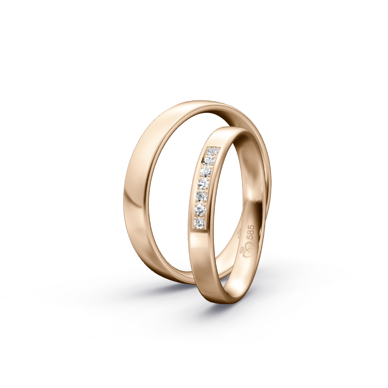 Miniaturbild: Trauringe TL9429 - Roségold (Poliert) | Eheringe aus Gold